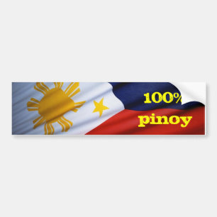 reine Produkte 100% pinoy Autoaufkleber
