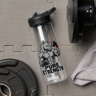 Reine Stärke Bold Rhino Maskottchen Trinkflasche