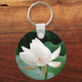 Reine Wasserlilie mit rosa Spitzen Schlüsselanhänger (Vorderseite)