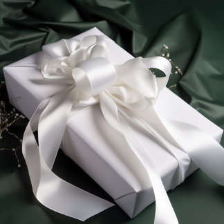 Reine weiße Farbe Satinband