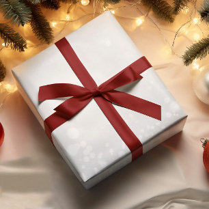 Reine weiße Weihnachtsschneeflocken Geschenkpapier