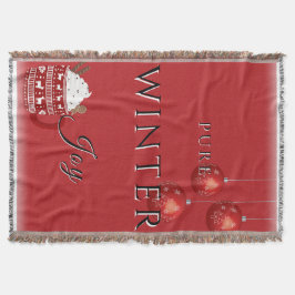 Reine Winterfreude mit Kakao und Weihnachtsschmuck Decke