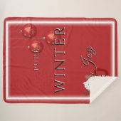 Reine Winterfreude mit Kakao und Weihnachtsschmuck Sherpadecke (Vorderseite (Horizontal))
