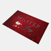 Reine Winterfreude mit Pinguin Fußmatte (Schrägansicht)