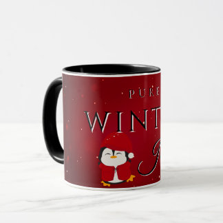 Reine Winterfreude mit Pinguin Tasse