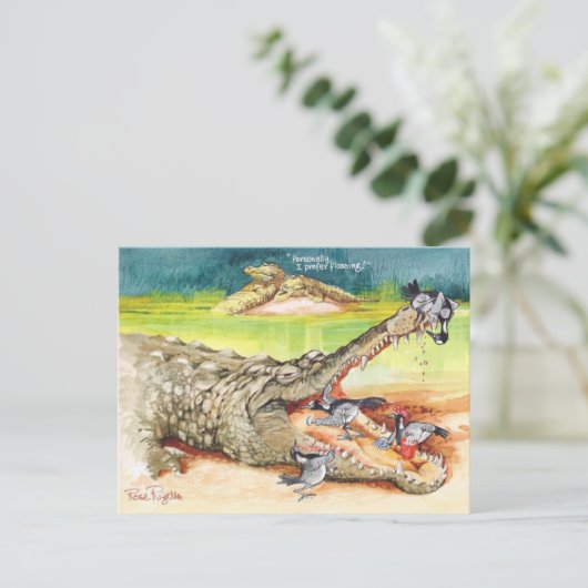 Reine Zähne Postkarte (Stehend Vorderseite)