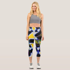 "Reine zeitgenössische Hochwaisted Capris" Capri Leggings