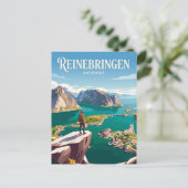 Reinebringen Norwegen Postkarte (Stehend Vorderseite)