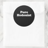 reiner Hedonist Runder Aufkleber (Tasche)
