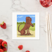 Reiner Irish Setter Hund Servietten (Beispiel)