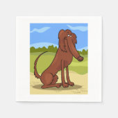 Reiner Irish Setter Hund Servietten (Vorderseite)