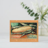 Reiner Mais: Vintage Grußkarte für Erntedank Feiertagspostkarte (Stehend Vorderseite)