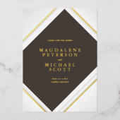 Reiner Minimalistischer Goldrahmen Folieneinladung (Vorderseite)
