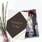 Reiner Minimalistischer Goldrahmen Folieneinladung