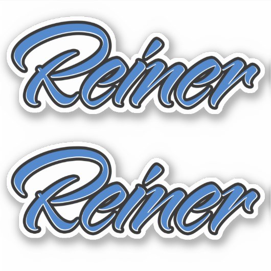 Reiner Name blue Aufkleber Sticker Stickerset (Vorderseite)