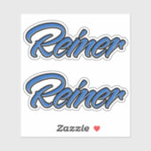 Reiner Name blue Aufkleber Sticker Stickerset (Blatt)