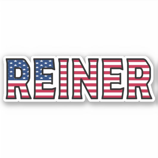 Reiner Name Vorname USA Sticker Stickerset (Vorderseite)