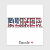 Reiner Name Vorname USA Sticker Stickerset (Blatt)