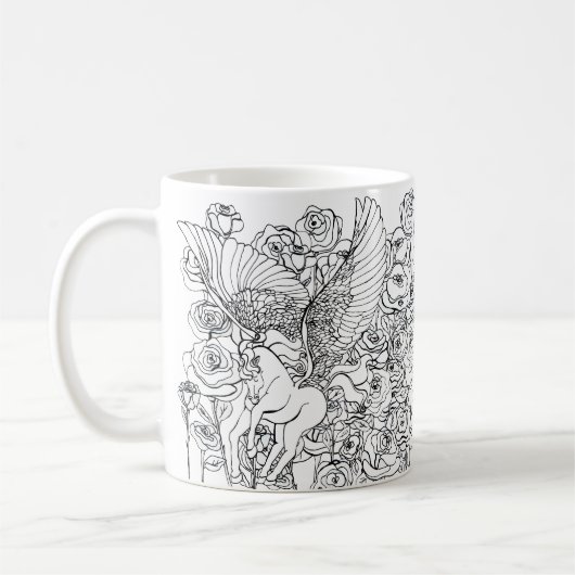 Reiner Pegasus Kaffeetasse (Links)