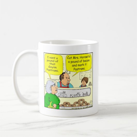 reiner Speck 463 Goyem Pastrami Cartoon Kaffeetasse (Links)