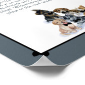 Reiner Welpe | Elegant Say Baby Shower Game Poster (Ecke)