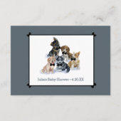 Reiner Welpe | Elegante Babyduschbücher für Kinder Begleitkarte (Rückseite)