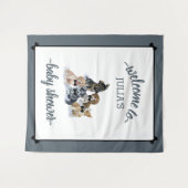 Reiner Welpe | Elegantes Babyduschenschild Wandteppich (Vorderseite (Horizontal))