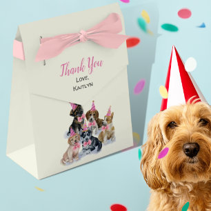 Reiner Welpe   Hunde Thema Geburtstagsparty Danke Geschenkschachtel