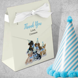 Reiner Welpe   Hunde Thema Geburtstagsparty Danke Geschenkschachtel
