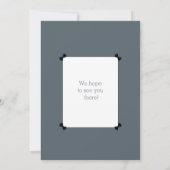 Reiner Welpe | Schwarze Krawatte Elegante Niedlich Einladung (Rückseite)