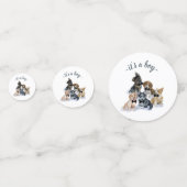 Reiner Welpe | Schwarze Krawatte Elegante Niedlich Konfetti (Vorderseiten)