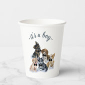 Reiner Welpe | Schwarze Krawatte Elegante Niedlich Pappbecher (Vorderseite)