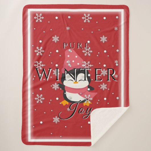 Reiner Winterfreund mit Pinguin und Schnee Sherpa Sherpadecke (Vorderseite)