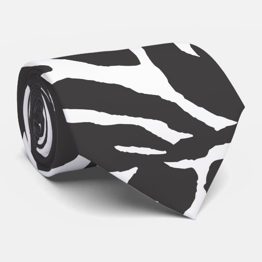 Reiner Zebra Krawatte (Gerollt)