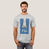 Reines barfüßig T-Shirt (Vorne ganz)