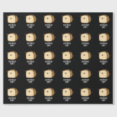 Reines Brot Welpe Funny Puppy Puppy Pub Dark BG Geschenkpapier (Flach)