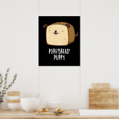 Reines Brot Welpe Funny Puppy Puppy Pub Dark BG Poster (Küche)