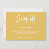 Reines Collage EDITABLE FARBAbschluss-Foto Einladung (Rückseite)