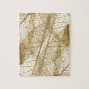 Reines Creme-Beige-Spitzenlaub Puzzle