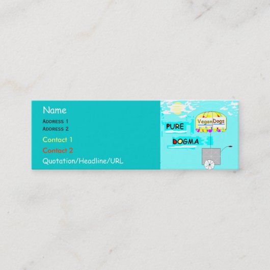 Reines Dogma Mini Visitenkarte (Vorderseite)