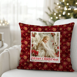Reines Engelrotes Weihnachtsstern-Geschenkkissen Kissen