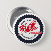 Reines Firebird-Rennbenzin-Vintage-Schild Button (Vorne & Hinten)