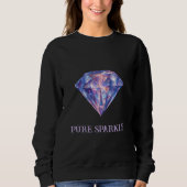 Reines Funkeln Minimalist Diamant Sweatshirt (Vorderseite)