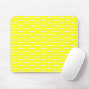 Reines Gelb mit kleinen weißen Punkten Mousepad