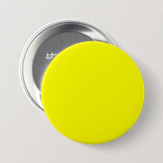 Reines Gelb - Neon Lemon Bright Template Blank Button (Vorne & Hinten)