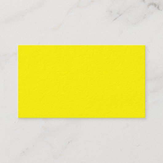 Reines Gelb - Neon Lemon Bright Template Blank Visitenkarte (Vorderseite)