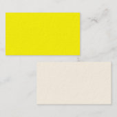 Reines Gelb - Neon Lemon Bright Template Blank Visitenkarte (Vorne/Hinten)