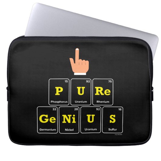 Reines Genie Laptopschutzhülle (Vorderseite)