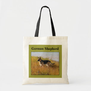 Reines gezüchtetes Schäferhund-Foto auf Tasche