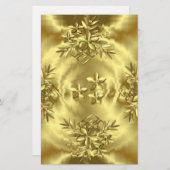 Reines Gold Briefpapier (Vorne/Hinten)